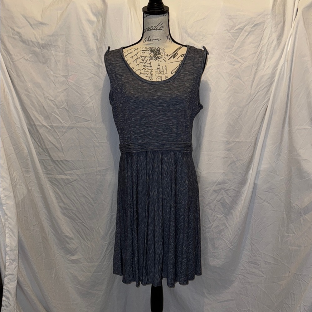 Max Studio Blue Sleeveless Scoop Neck Sundress